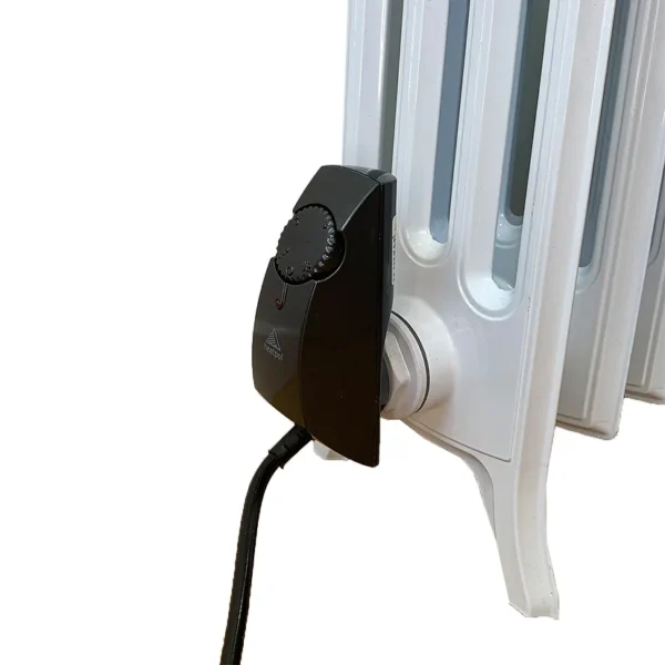 radiaatori termostaat küttekehaga musta värvi